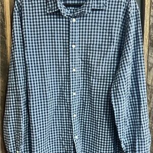 Old Navy Men's Navy and blue  Plaid Shirt